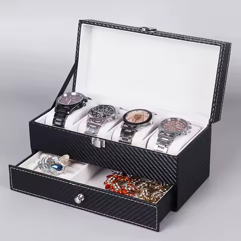 Multi-Purpose Home Storage Box Small Objects Organizer Box Watch Storage Case Leather Gift Box Glasses Storage Box