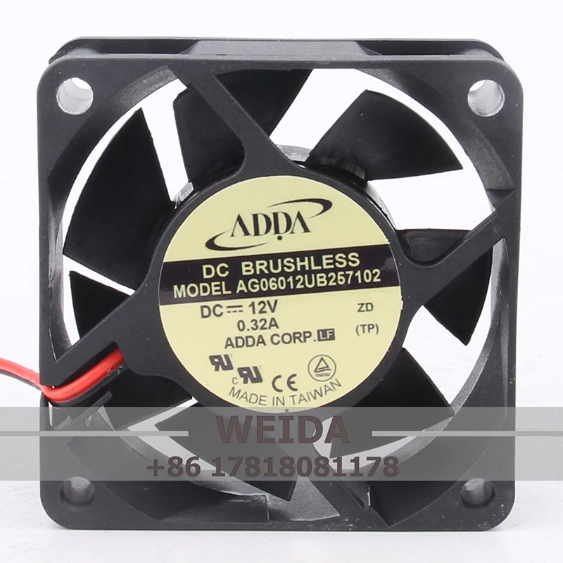 

Case Fan for ADDA AG06012UB257102 12V 0.32A 6025 6CM Dual Ball Cooling Fan