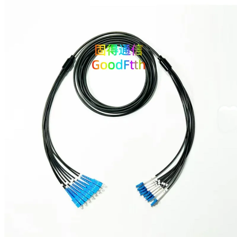 8 Core Armored Tactical Fiber Patch Cord  SC-LC LC-SC UPC SM Simplex 8Core TPU Cable GoodFtth