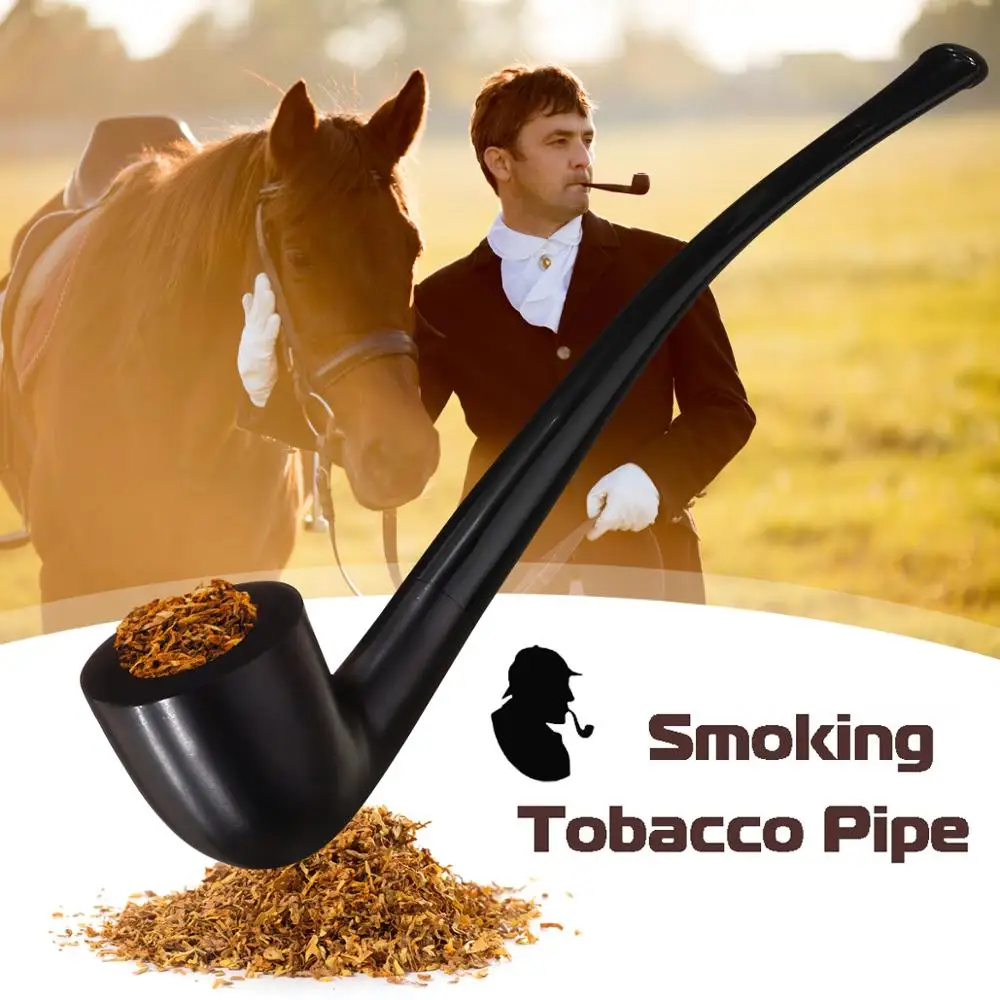 

Man High-end Ebony Wooden Enchase Smoking Filter Pipe Long Handle Water Pipe