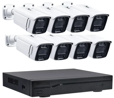 JideTech 4K 8CH H.265 PoE Surveillance CCTV Security Ca mera System with intelligent Detection, Audio input and Output