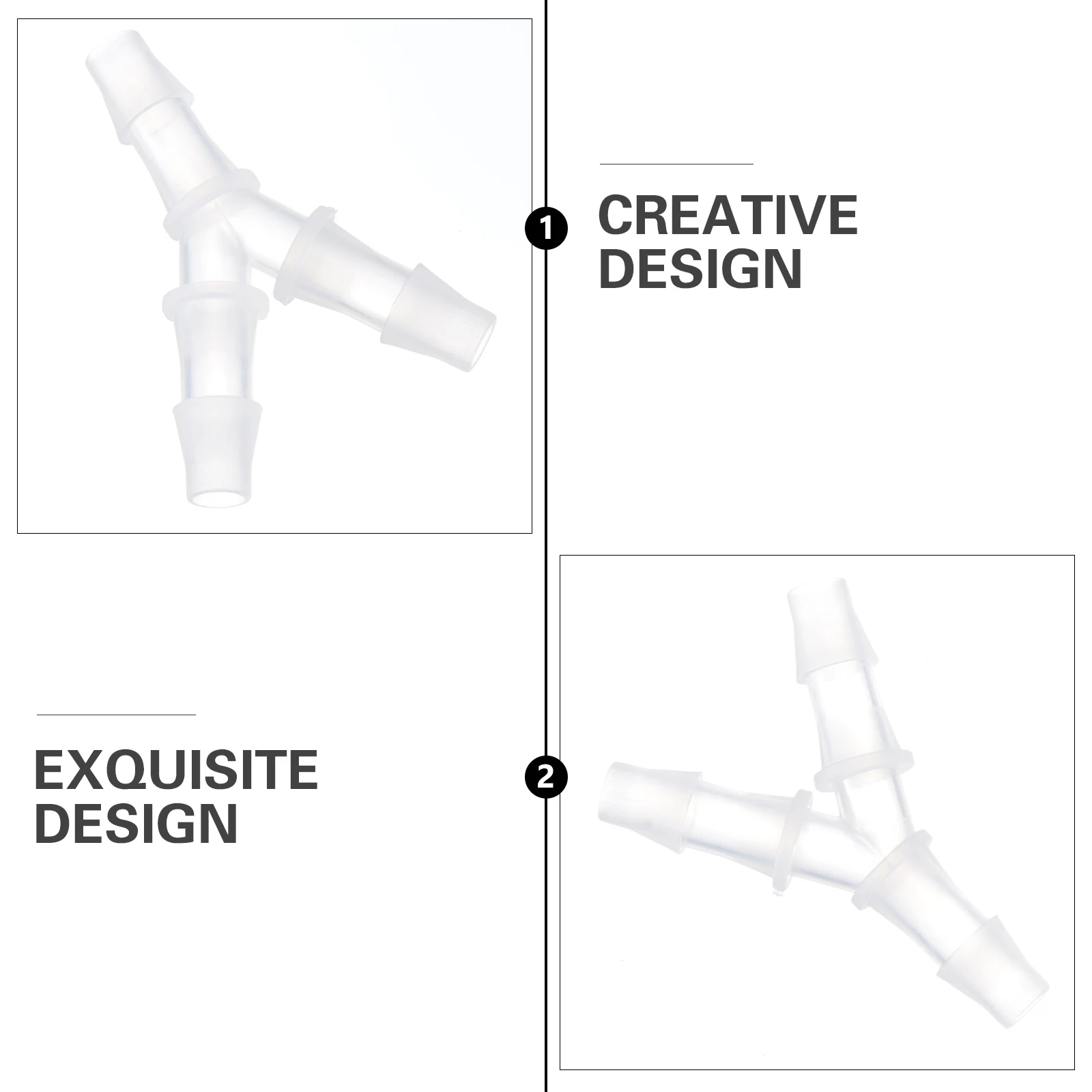 10pcs Plastic Tube Connector 3 Way Hose Fitting Y Shape Joint for Lab Garden Irrigation Repair Extension Simple Design