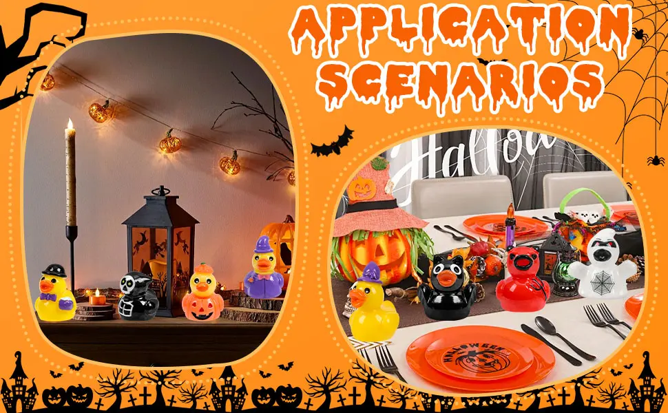 10/60 Stück Mini-Entenfiguren aus Kunstharz, Versteckspiel-Set, Miniatur-Dekoration für Halloween-Partygeschenke, DIY-Feiertagsdekoration, Geschenke – Detail 4