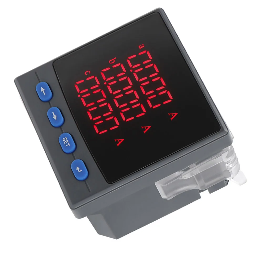 For Real-time Monitoring 3 Phase Ammeter LED Display Ammeter Anti-interference Chip True RMS Sampling 0.5S Class Accuracy
