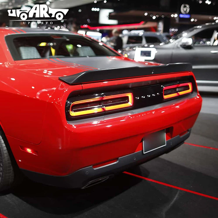 

ABS Plastic Black+Carbon Color Concave Style Rear Trunk Wing Lip Spoiler For Dodge Challenger 2011 2012 2013 2014 2015 2016+