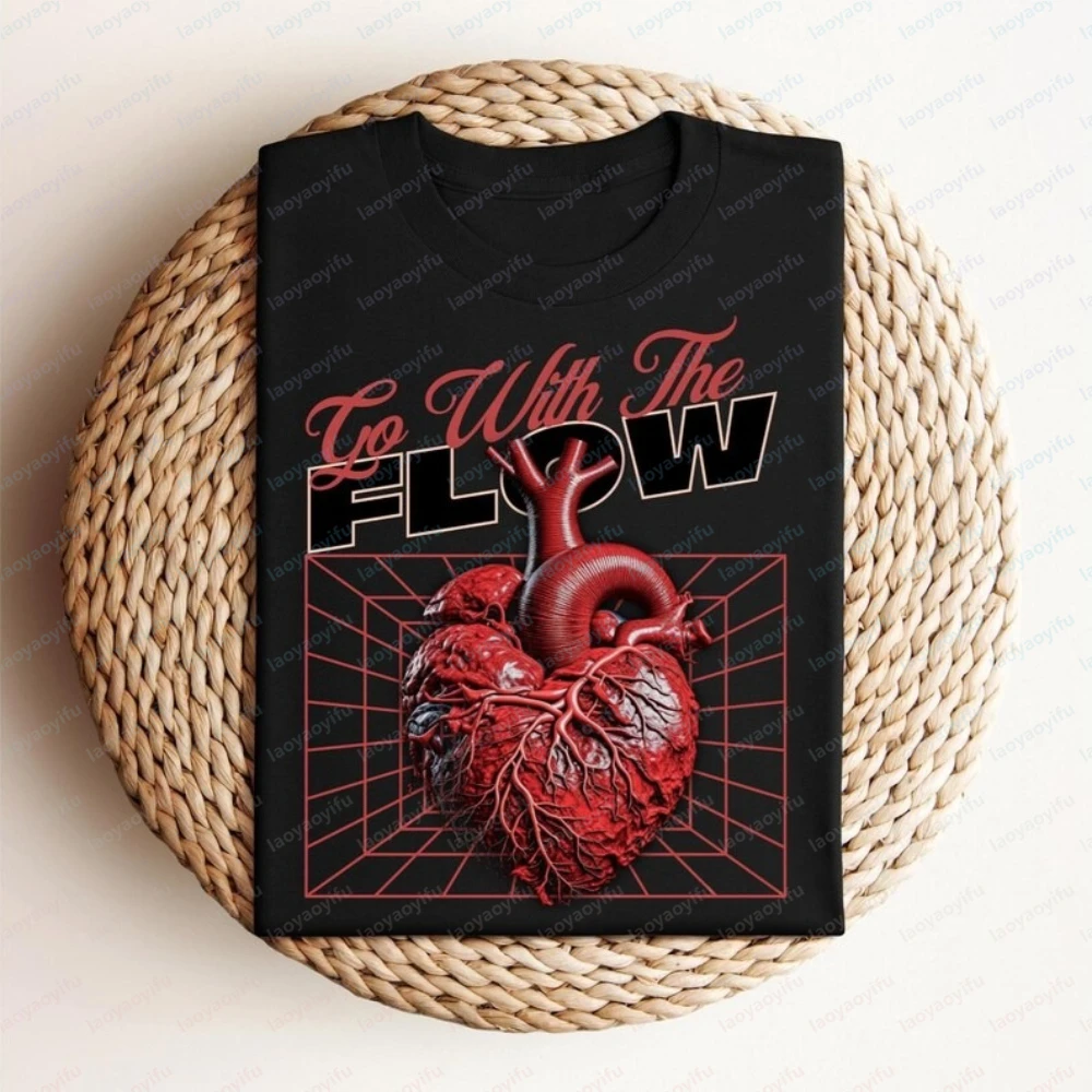 Go with The Flow Heart Shirt CVICU Nurse Cardiology Tee Cardiac Nursing Gift Cardiac Crew Heart Flow Anatomy CVICU Nurse Gift