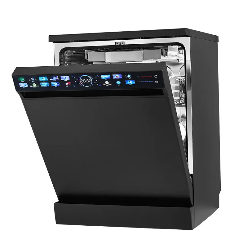 Embedded Standalone 18 Set Variable Frequency Dishwasher Dual Disinfection Stainless Steel Automatic Door Opening Machine