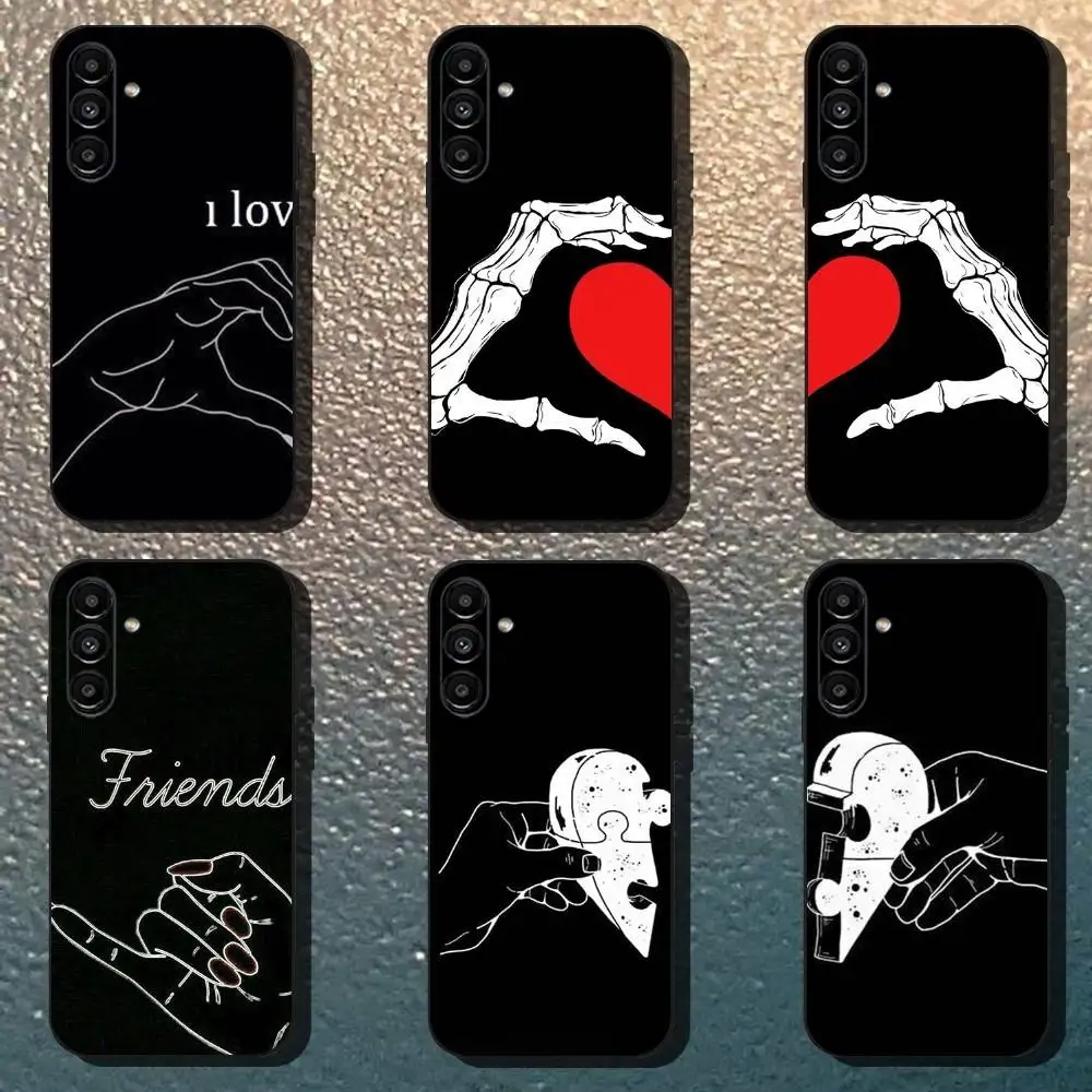 

Girls Bff Best Friends Forever Phone Case For Samsung Galaxy A13,A21s,A22,A31,A32,A52,A53,A71,A80,Soft Black Shell