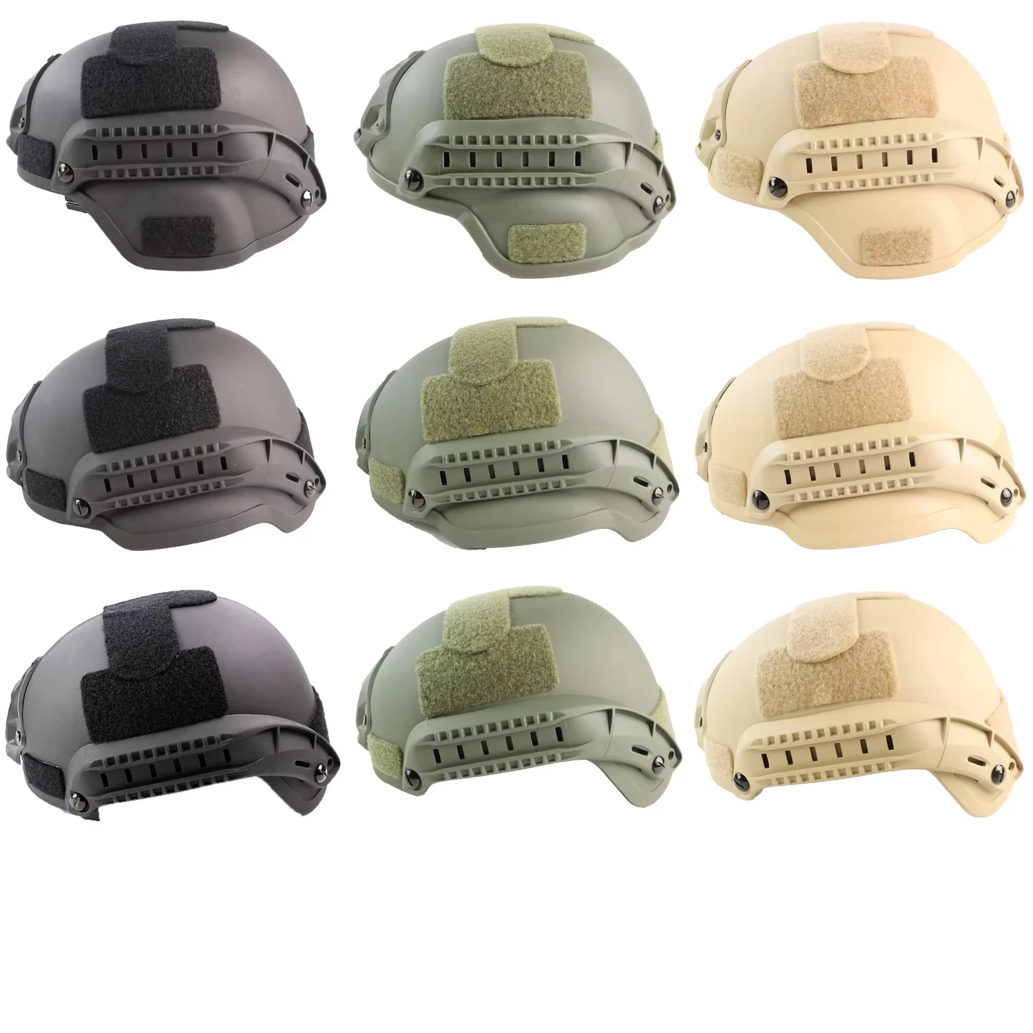 BOOIU MICH2000 casco táctico Airsoft casco rápido MH casco táctico militar al aire libre Painball CS equipo de protección de conducción