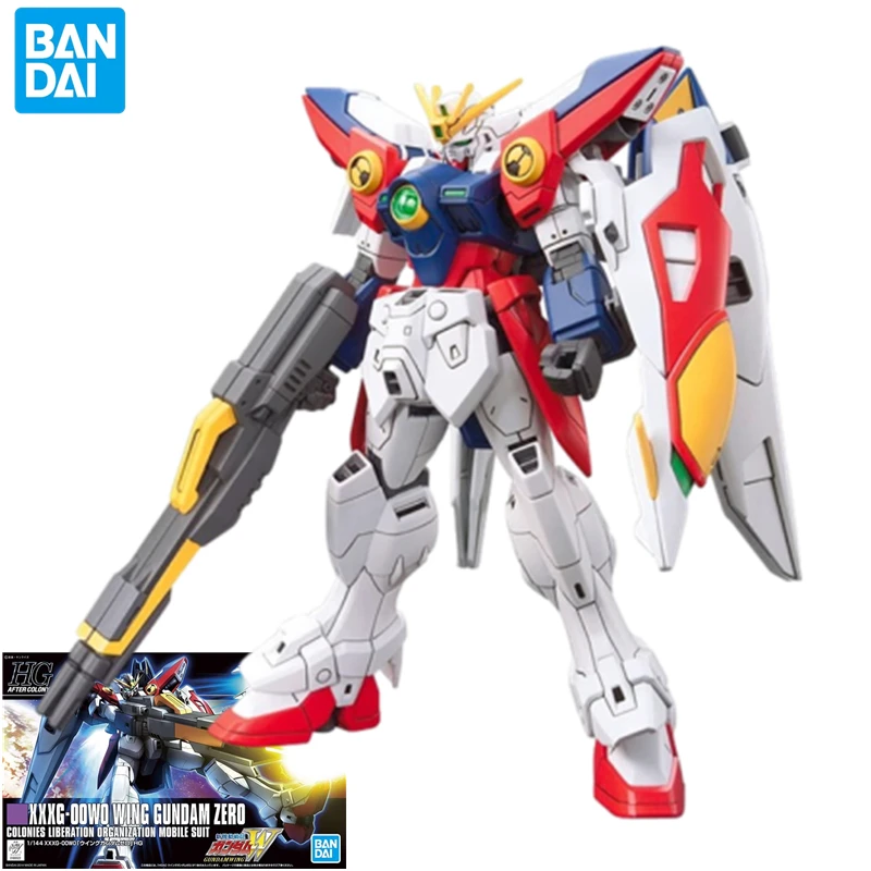 Bandai HGAC Wing Gundam Zero model TV animation version XXXG-00W0 movable robot toy  collection figure Christmas gift