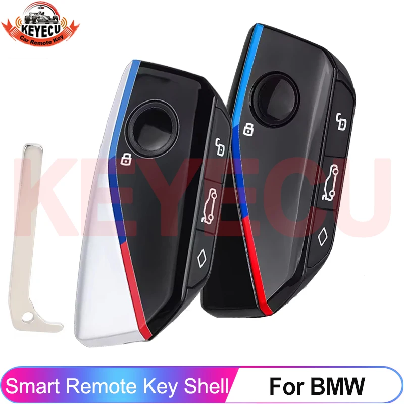 KEYECU 4 Buttons Remote Case Cover For BMW i7 X7 G07 LCI iX I20 X1 U11 7 Series G70 G09 XM U06 G81 M3 Auto Smart Key Shell Fob
