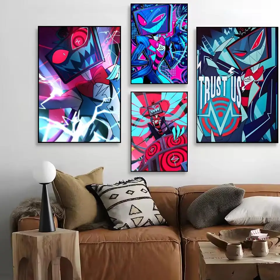 Anime H-helluva Boss Vox Poster Waterproof Canvas Wrinkle Resistant Wall Art Easy Hang Home Decor For Living Room Bedroom