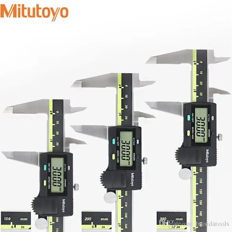 Mitutoyo Digital Vernier Caliper LCD ABS Absolute Electronic Measuring Stainless Steel Caliper 0-150mm/200mm/300mm 6/8/12in