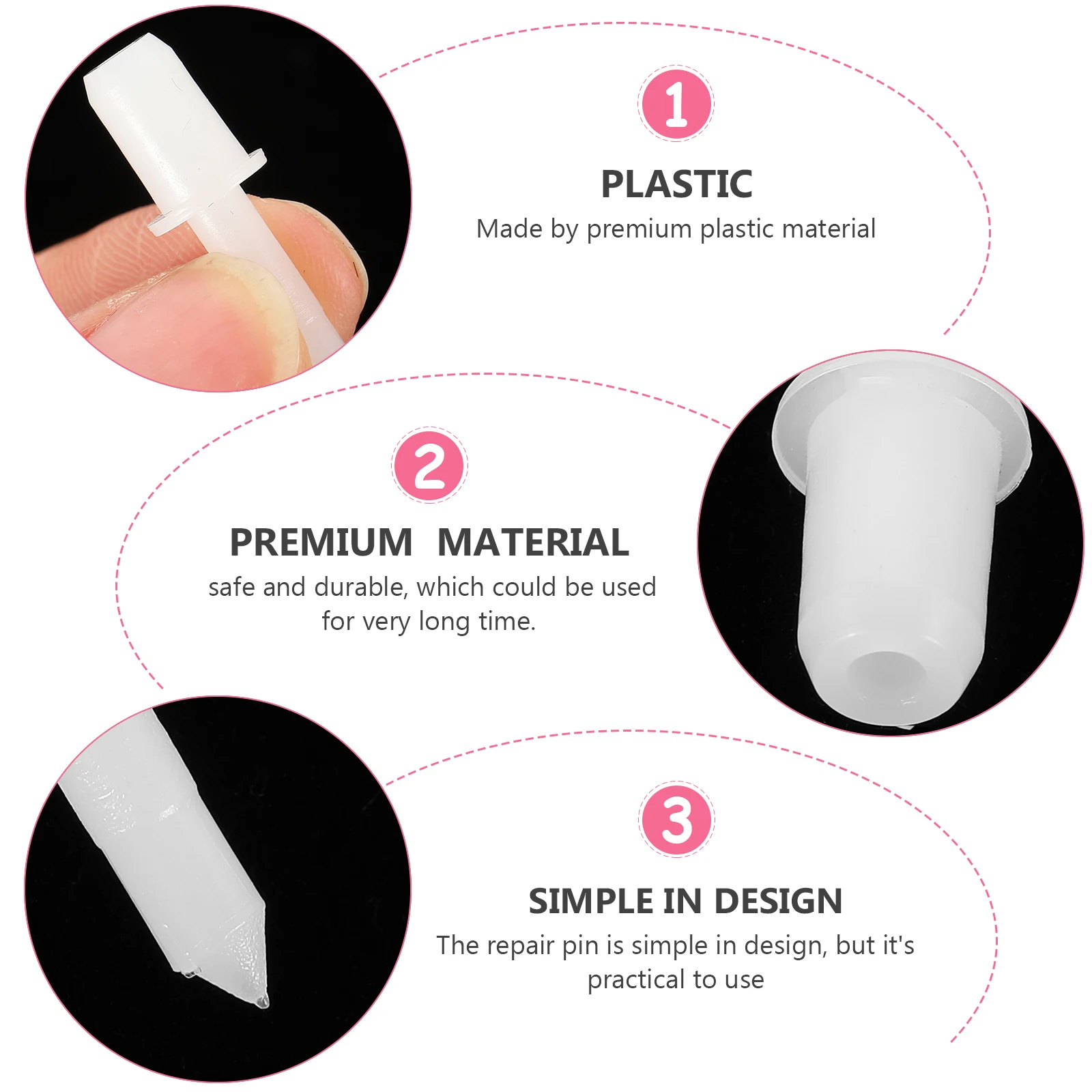 

80pcs Repair Plastic Pins Replacement Home Pin Replacements Durable Premium Quality Easy Install Universal Shutter Fasteners