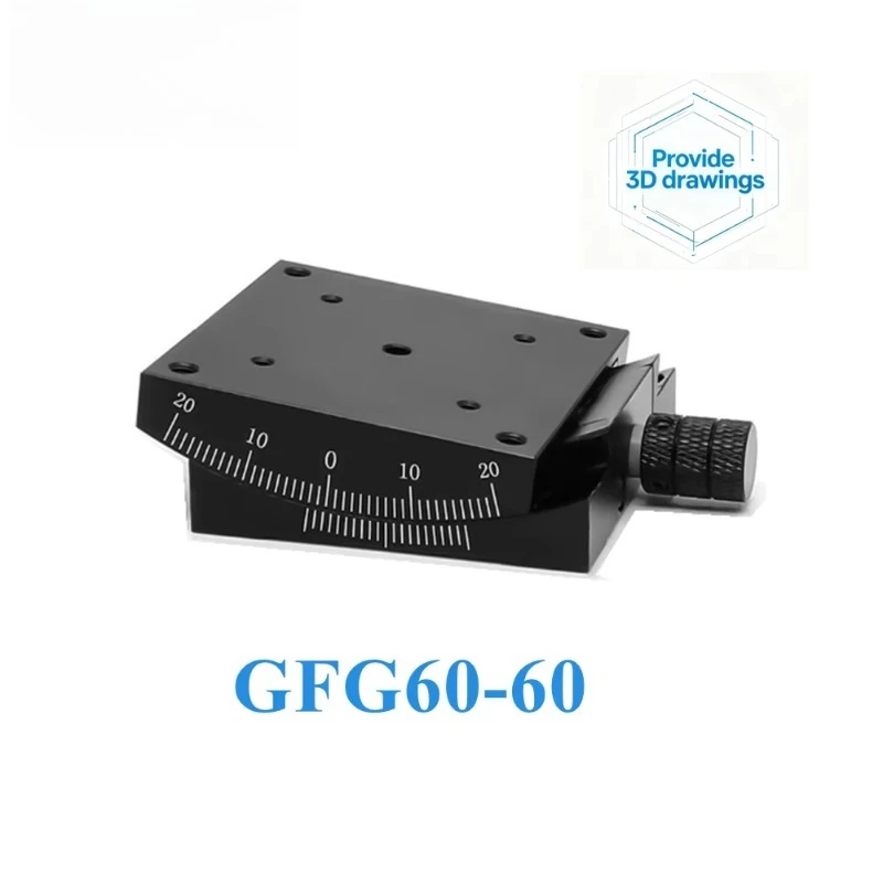 X Axis 40mm 60mm GFG40 GFG60 Manual Goniometer Angle Sliding Table Radian Swing Displacement Measurement Linear Stage