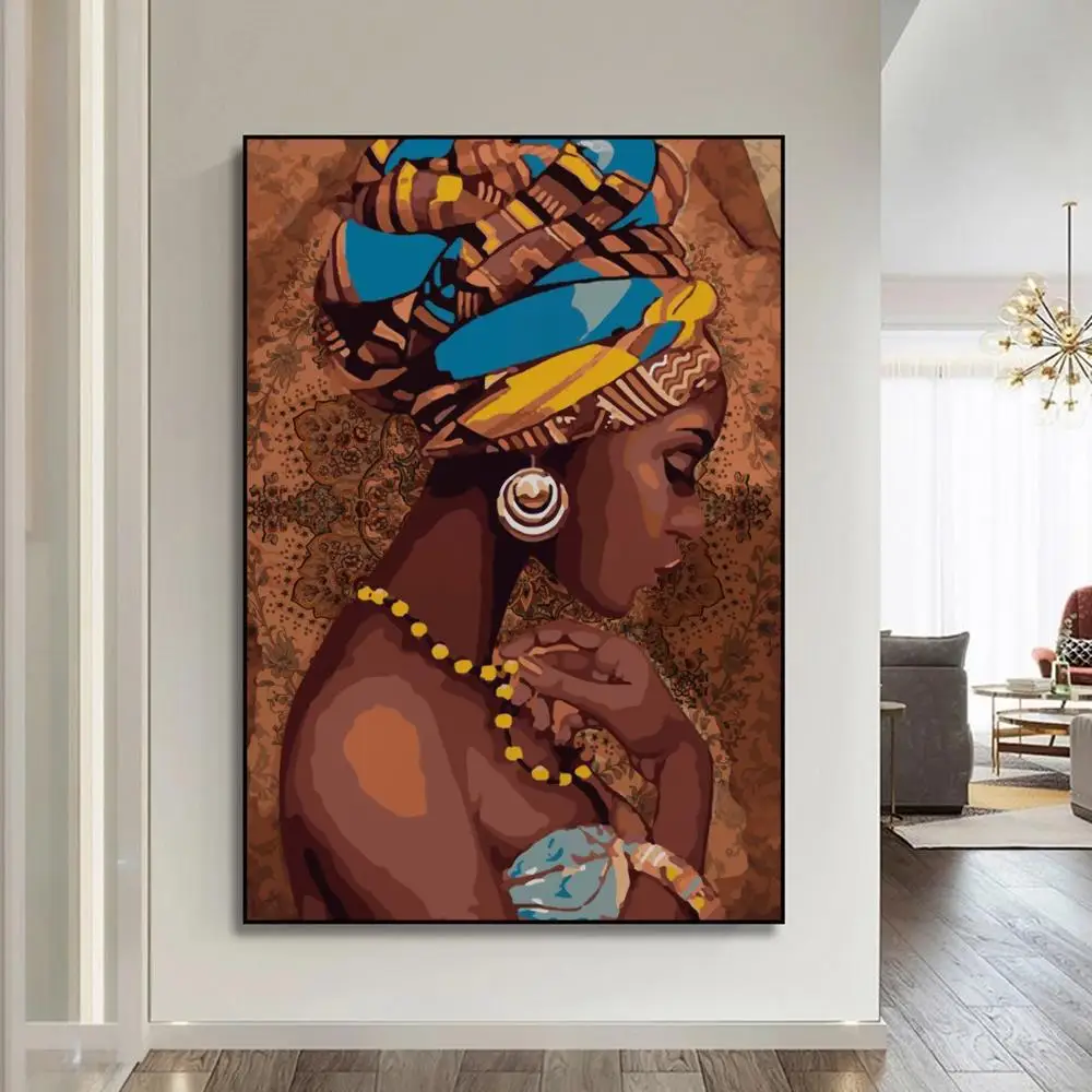 Abstract african woman Poster Anime Posters Sticky HD Quality Poster Wall Art Painting Study Wall Decor