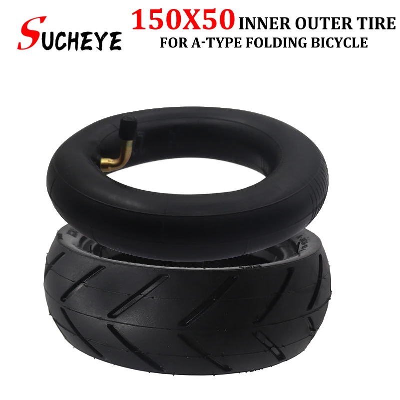 6Inch 150x50 Tire for Small Surfing Electric Skateboard Wheel 150mm  Inner Tube Motorcycle A-type folding bicycle