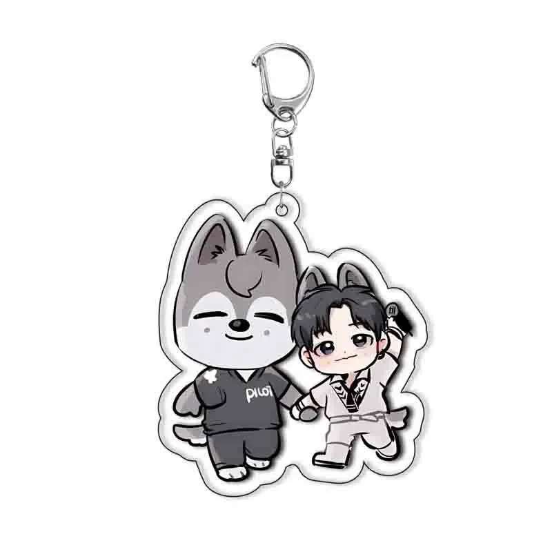 SKZOO Stray Kids Keychain Acrylic KPOP Keychain Accessories, Stray Kids Accessories Creative Bags Car Keychain Friends Gift