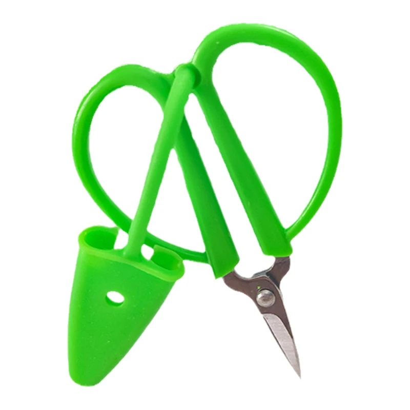 Mini Kids Craft Scissors with Protective Case Durable Stainless Steel Trimmer Shears for Sewing Embroidery Paper Crafts