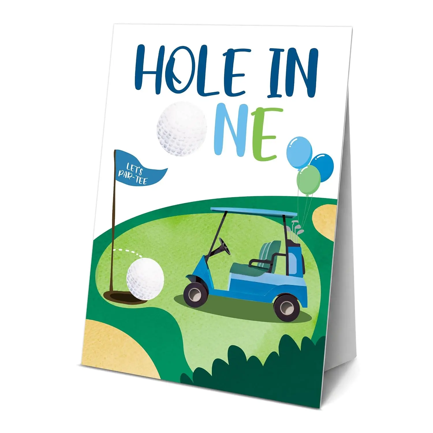 Golf Theme Party Sign 8x11 Inch with Stand Birthday Graduation Retirement Bachelorette Baby Shower Summer Decoration