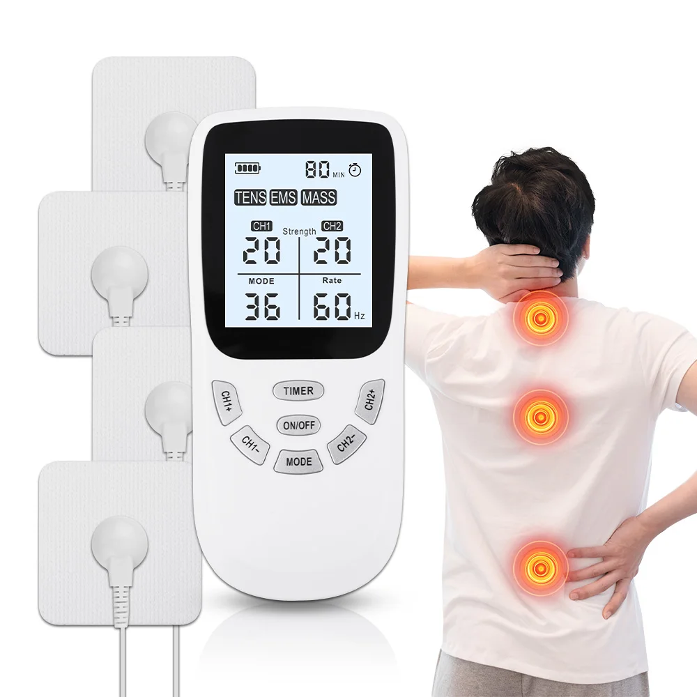 

EMS Pulse Electric Muscle Stimulator Back Neck Body Massager Tens Acupuncture Meridian Physiotherapy Digital Massage Tools