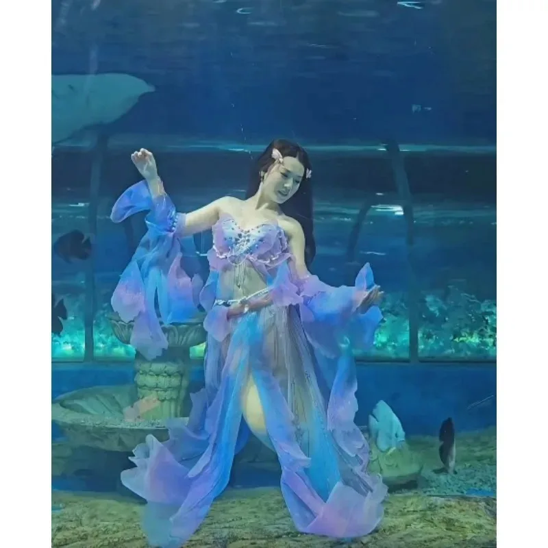 Mermaid Tail Adult Mermaid Fish Tail Sequins Underwater Performance Suit Aquarium