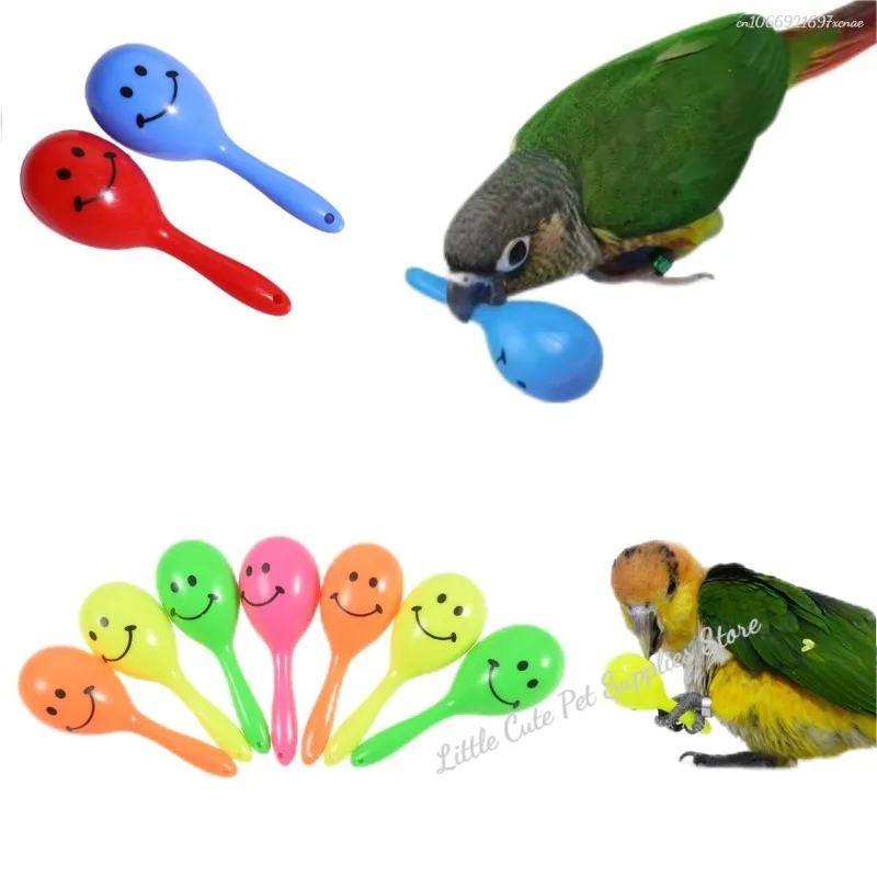 

1pcs Parrot Rattle Sand Hammer Sand Ball Bird Bites Wisdom Interactive Training Toy Pet Accessories Bird Toys Parrot Rattle