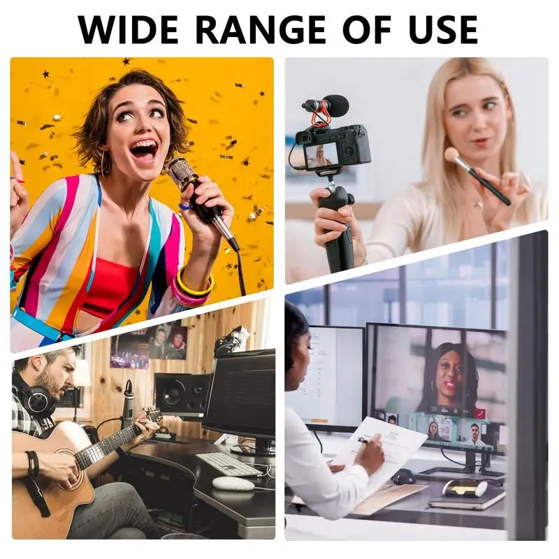 Supporto per telefono per supporto per microfono Supporto per telefono cellulare per supporto per microfono Supporto regolabile con braccio lungo a collo di cigno flessibile per