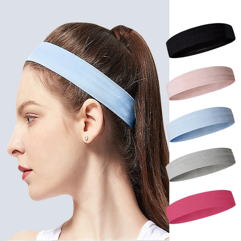 Fashion Sports Headbands Non-Slip Elastic Headbands Running Sweat-absorbing Yoga Spa Wash Face Hairband for Women Men Hair