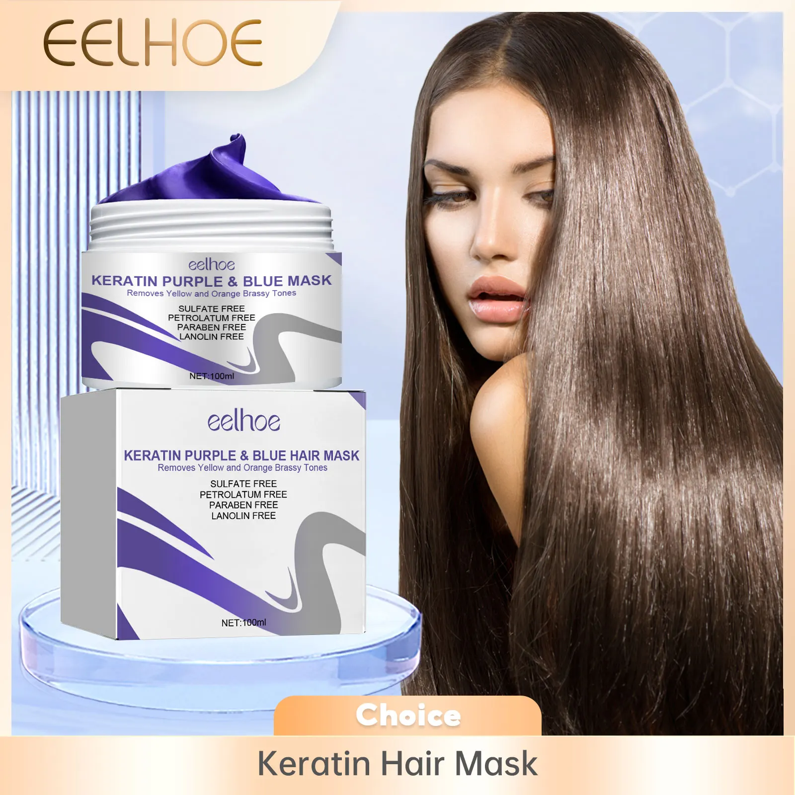 

Morocco Keratin Hair Mask Anti Split Ends Hair Breakage Smoothing Nourish Scalp Treatment Anti Frizzy Repair Damaged Hair Mask