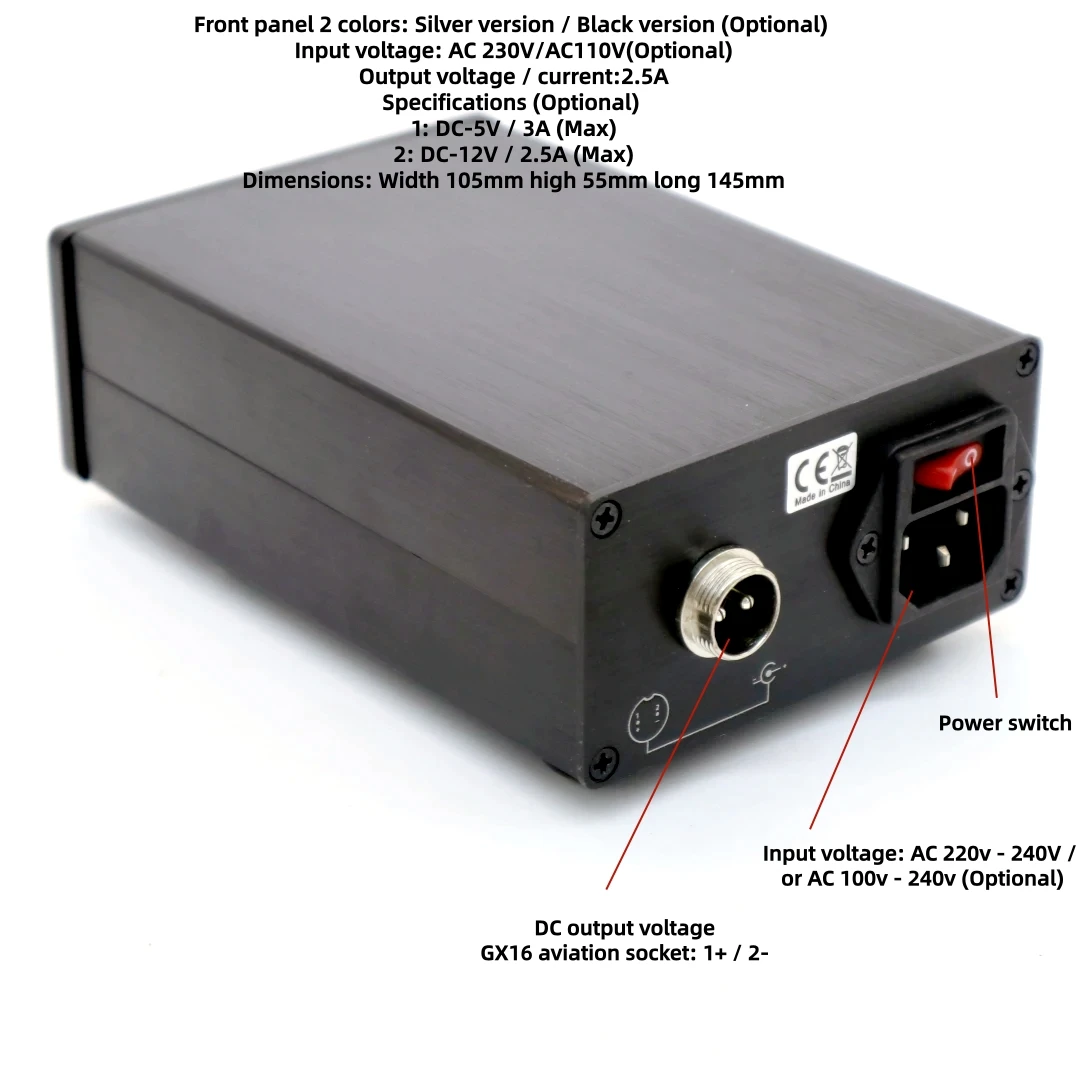 TIANCOOLKEI 30W LT1764 Ultra-Low Noise HIFI Audio Decoder Linear Voltage Regulator Power Supply out DC5V 12V FOR DAC preamp