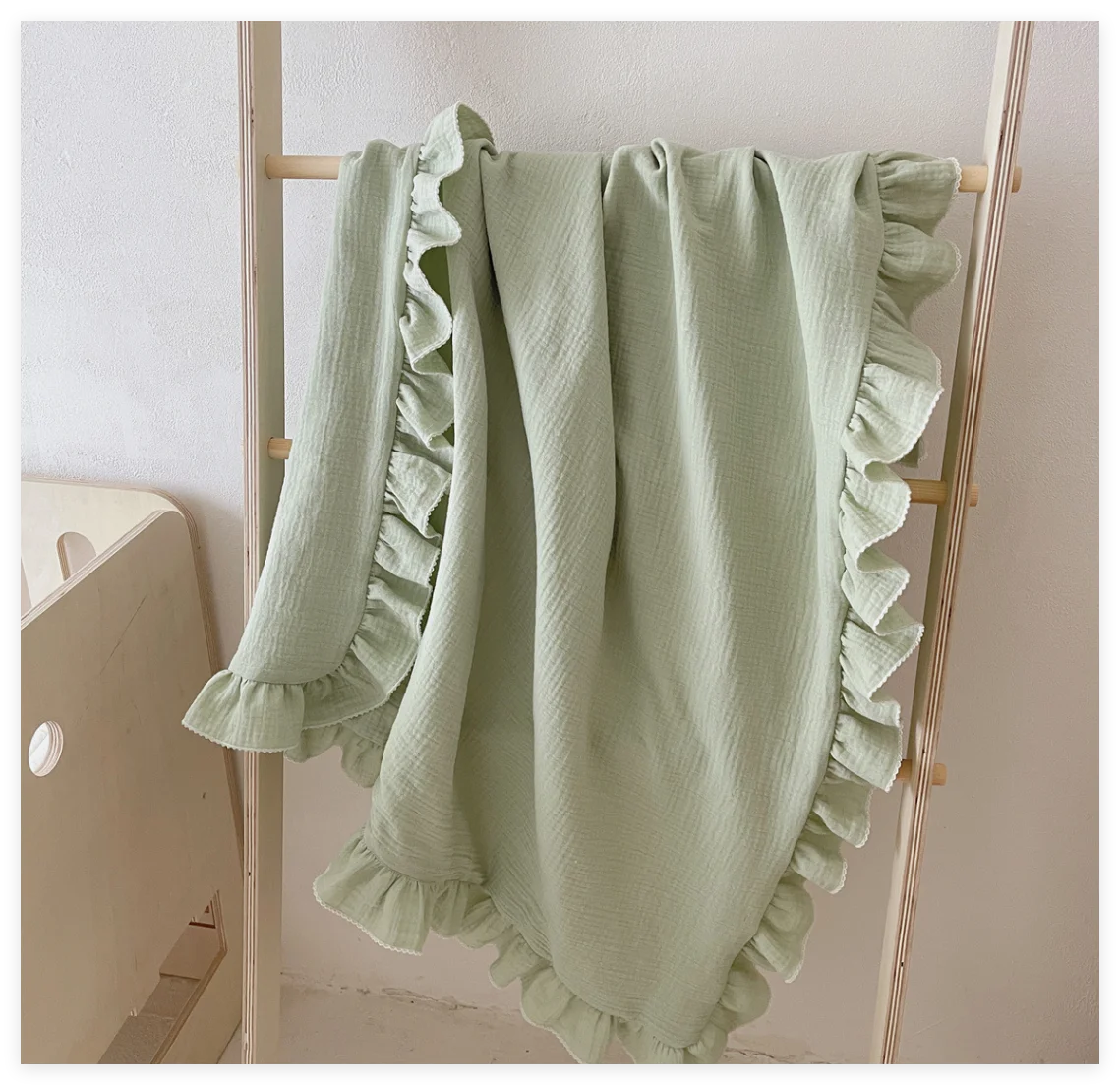 SummerBaby Deken Pasgeboren Mousseline Inbakeren Dekens Voor Jongen Meisje Katoen Zachte Ruche Kwekerij Ontvangen Deken Voor Bed Wieg Quilt