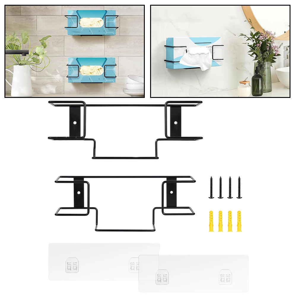 Metal Glove Box Holder Wall Mounted Glove Dispenser Place Facial Tissue Box For Kitchen Garage Laboratory Restaurant And Hotel