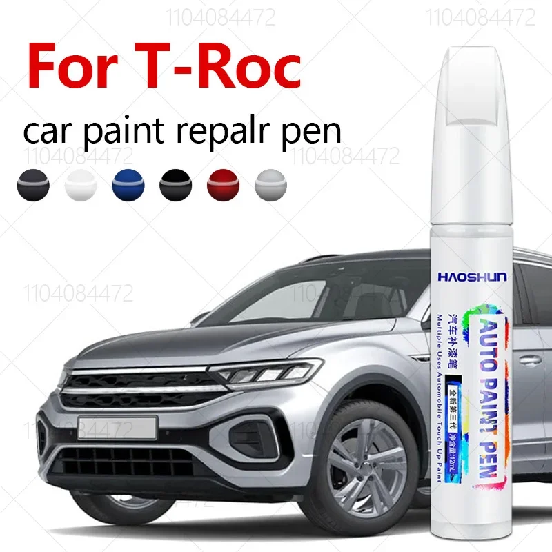 For Volkswagen T-Roc 2017-2025 A1 Paint Repair Brush Touch Up Scratch Remover DIY Auto Accessories Black White Gray Blue silver