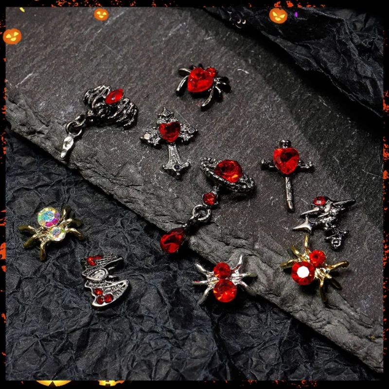 ใหม่ฮาโลวีนตกแต่งเล็บ DIY เพชรเล็บ Rhinestone เล็บเครื่องประดับความงามเล็บเครื่องมือ