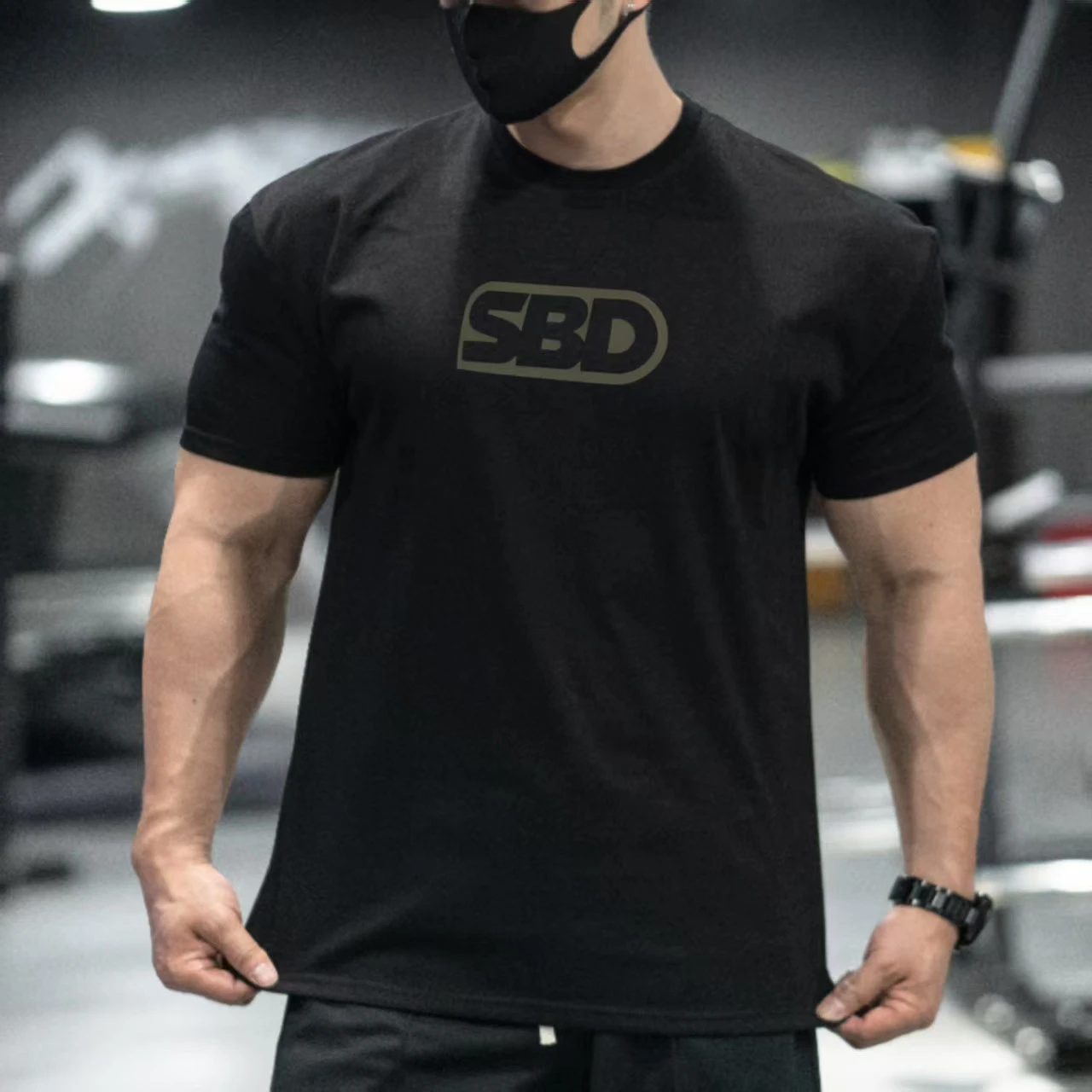 SBD Kurzarm-T-Shirt für British Strongman-Wettkämpfe, Beliebtes Trainings-Sport-T-Shirt mit Rundhalsausschnitt für Fitness – Detail 5