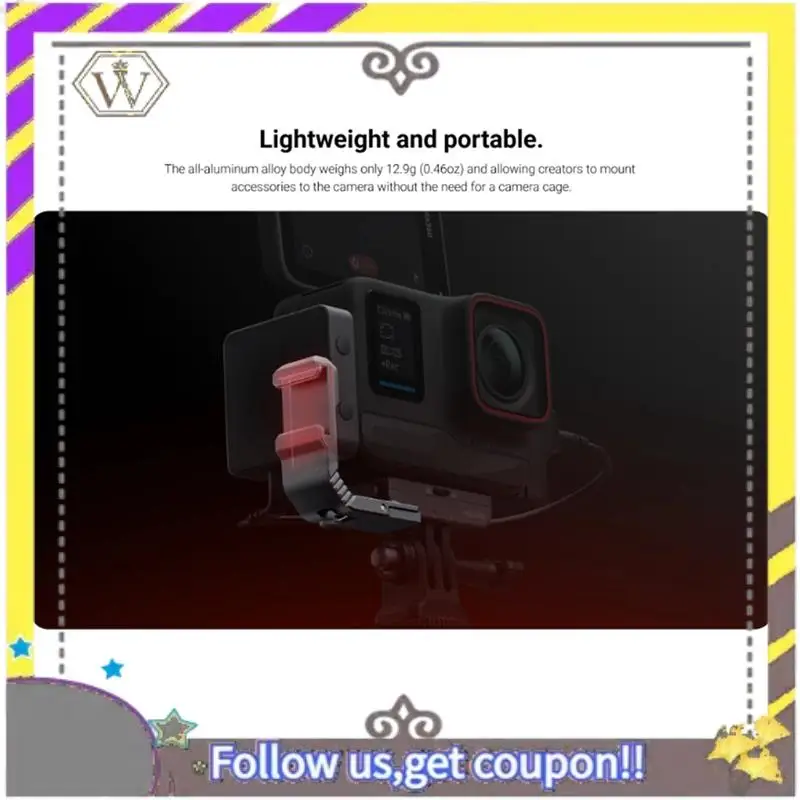 

New Cold Shoe Expansion Accessories Black Cold Shoe Accessories For Insta360 Ace For Insta360 Ace/Ace Pro Accessory