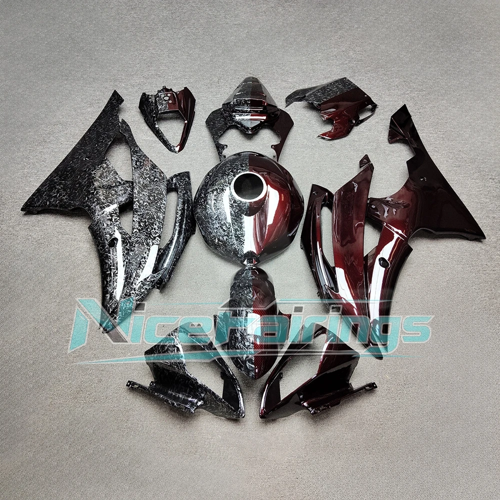 Carbon Fiber Look 2008-2016 YZFR6 Fairing Kit Perfect Fit for Yamaha YZF R6 08-16 Direct Replacement Fairings Set