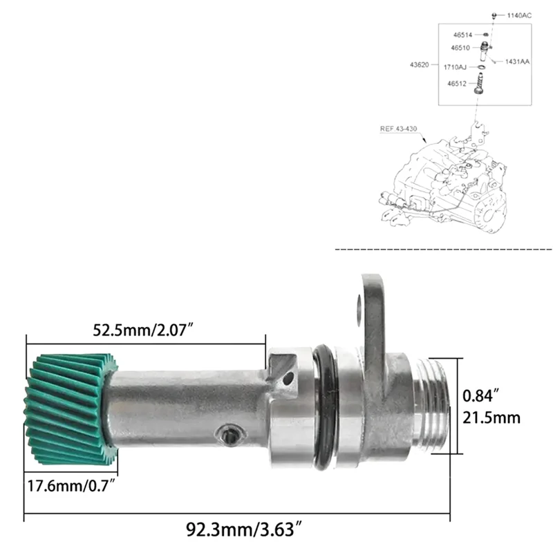 L37A-43621-28040 Speedometer Sleeve Assembly Odometer Gear Speed Sensor For Kia Rio 2005-2015 Hyundai Accent 2004-2013