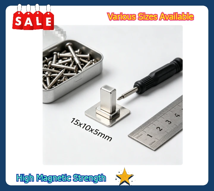 15x10x5mm Powerful NdFeB Rectangular Block Magnet Super Strong Neodymium Magnet For DIY Handmade Home Decor Crafts