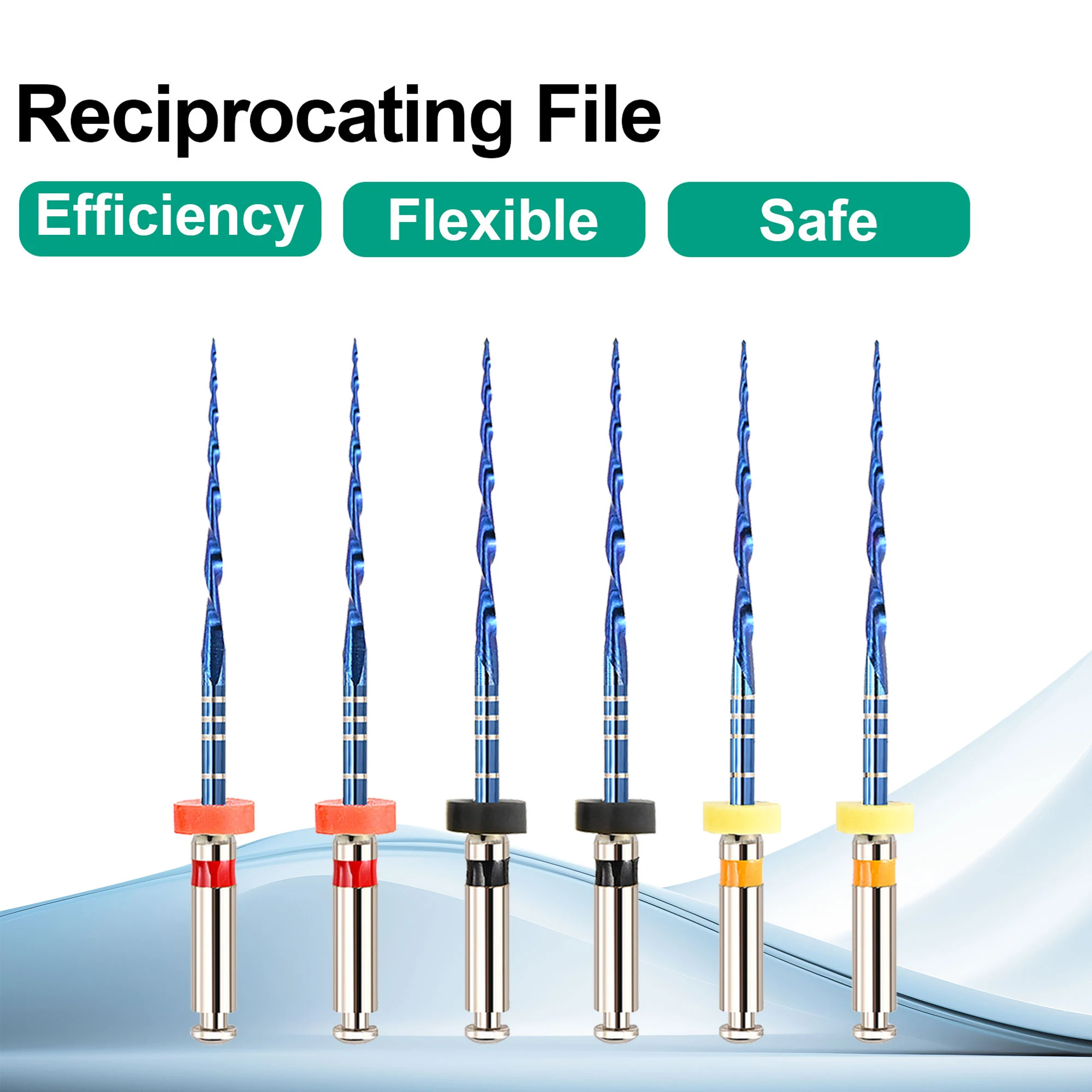 6Pcs/Box G-ONE Blue Endo Files Heat Activation Dentist Tool 21/25mm Niti Reciprocating Endodontic File Root Canal Rotary File