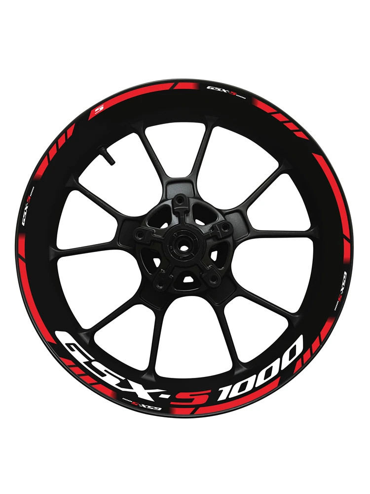 Convient pour Suzuki 17 pouces moyeu de roue GSX-S1000 décalcomanie locomotive GSX-R1000 jante décoration autocollants réfléchissants