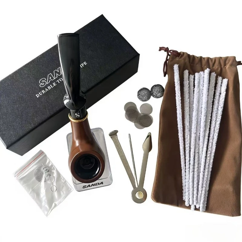 SD110 Resin Smoking Pipe Removable to Clean Reducing Tar Healthy Tobacco Pipe complete set Cleanable Men Smoking Accessories