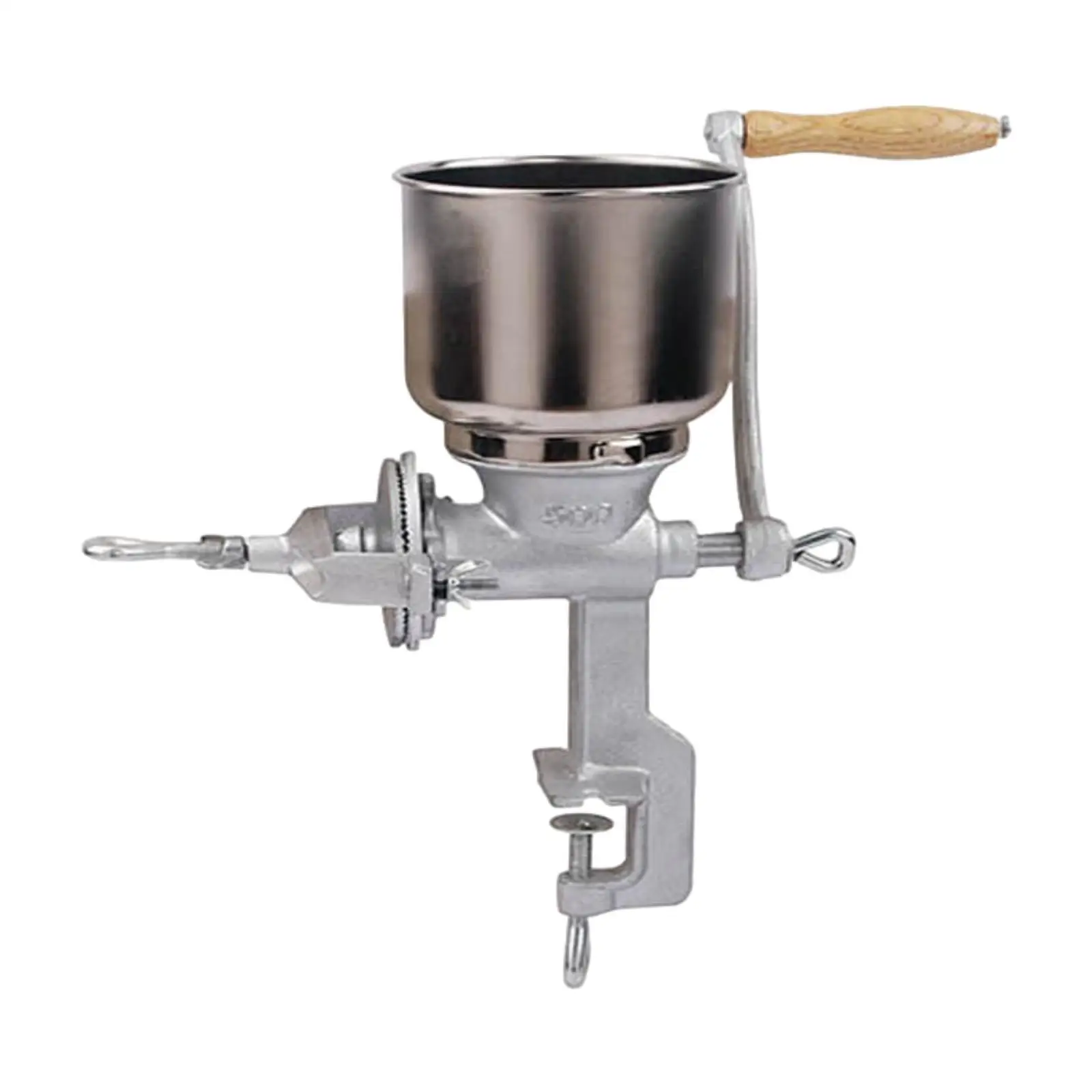 Manual Iron Grain Mills Adjustable Coarseness Countertop Clamp Wheat Barley Pepper Corn Spice Hand Crank Grain Mill Domestic Use