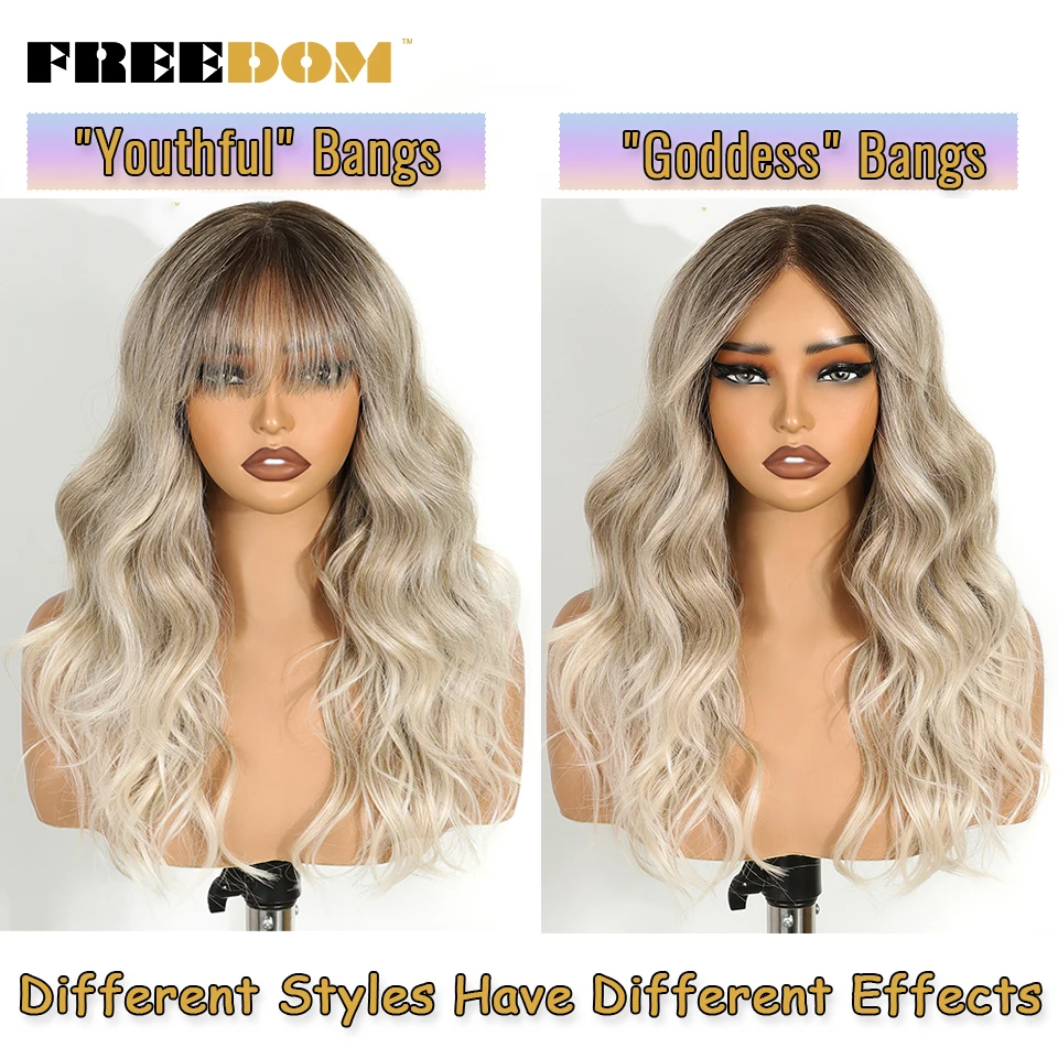 الحرية الاصطناعية الدانتيل الجبهة الباروكات للنساء 6x4 قبل قطع الدانتيل أومبير براون شقراء شعر مستعار متموج مع الانفجارات مقاومة للحرارة تأثيري الباروكات #2