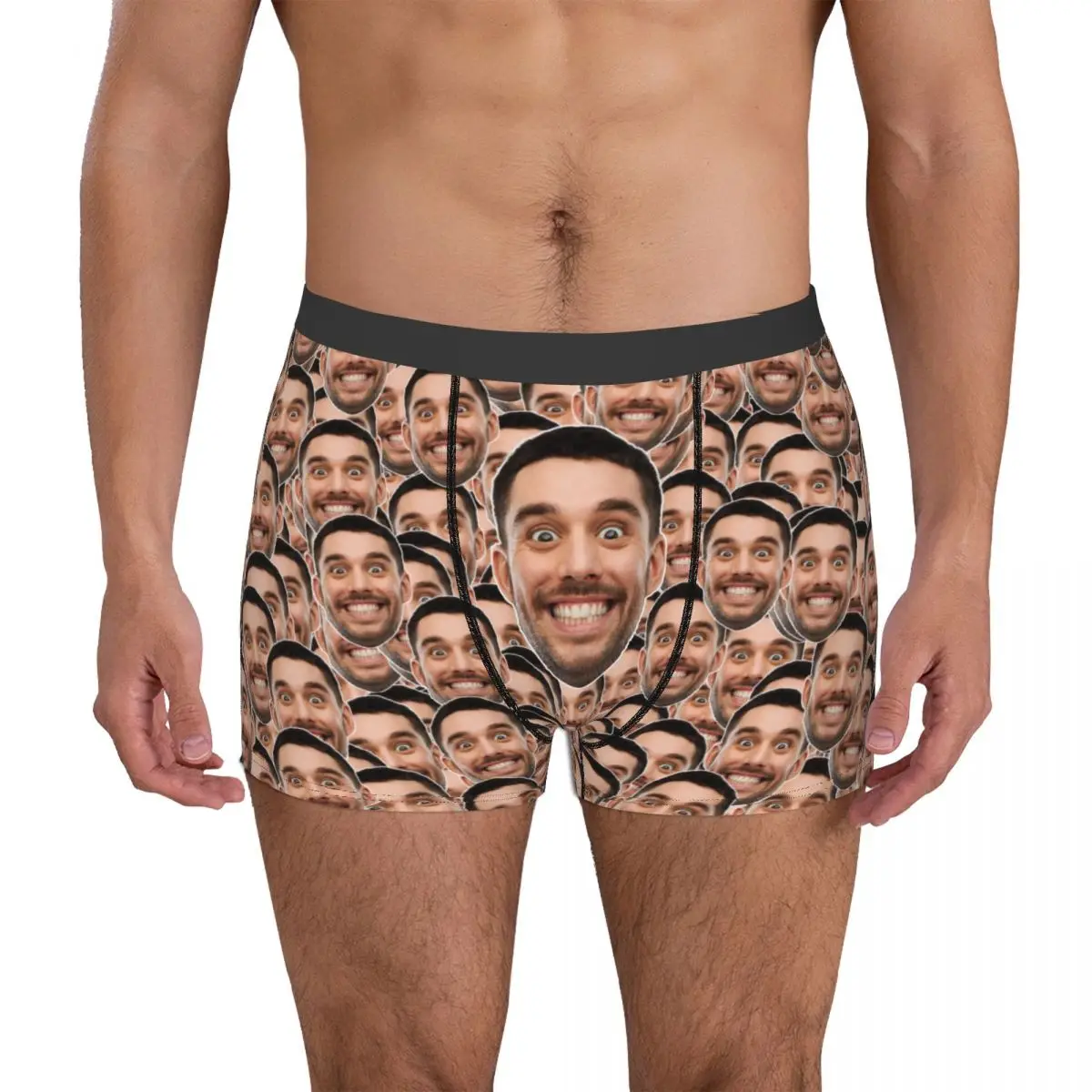 Personalisierte Gesichtsfoto-Unterwäsche, individuelle Herz-Boxershorts, individuelles Herren-Valentinstag-Geschenk für Ehemann, Jahrestagsgeschenk für Papa