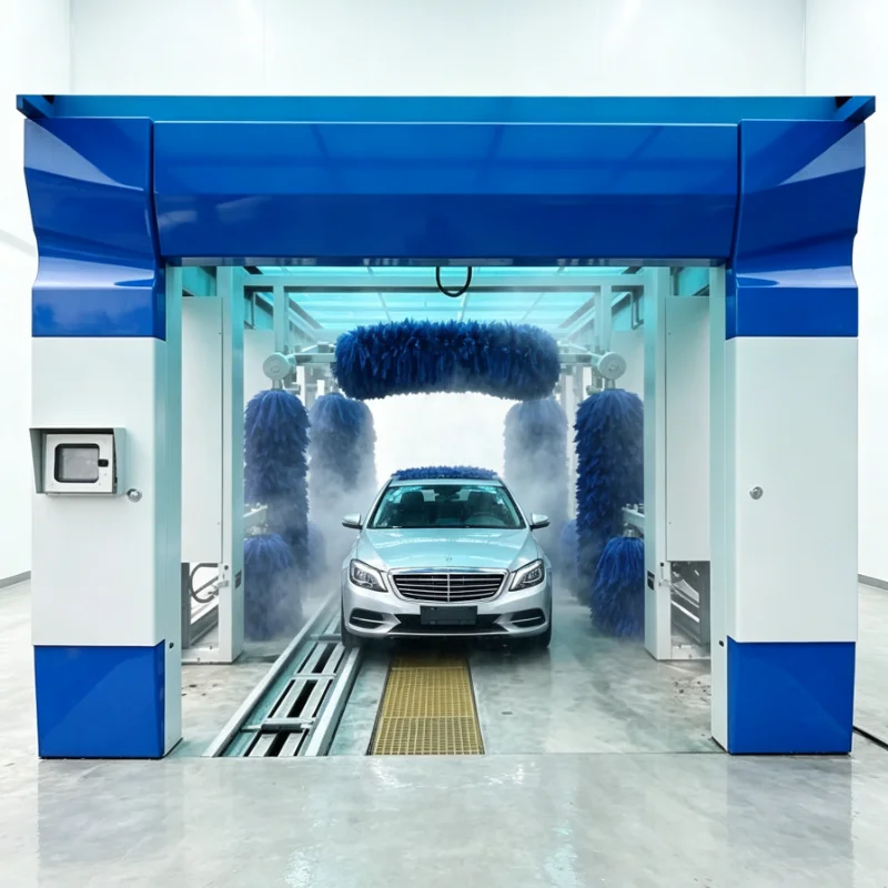 Customized Short Tunnel Automatic Car Wash Machine Compact Vehicle Cleaning Equipment For Urban Commercial Service Yard