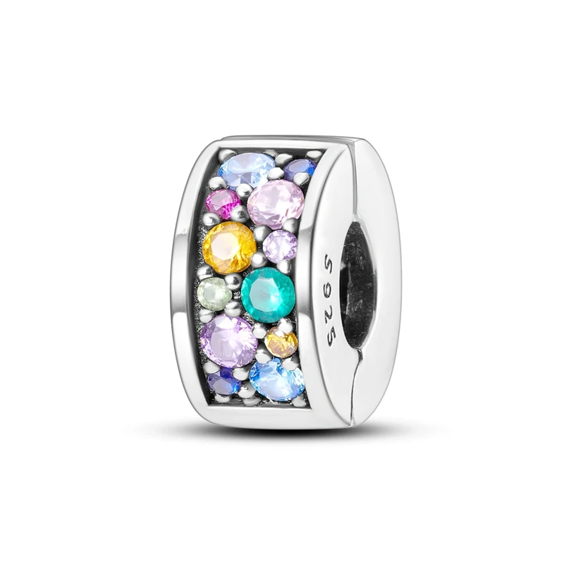 Passend für Original-Charms, Perlen aus 925er-Sterlingsilber, Clip-Charms, Zirkon-Silikon-Abstandsperlen für Armband, Frauen, DIY, Geschenk, Party