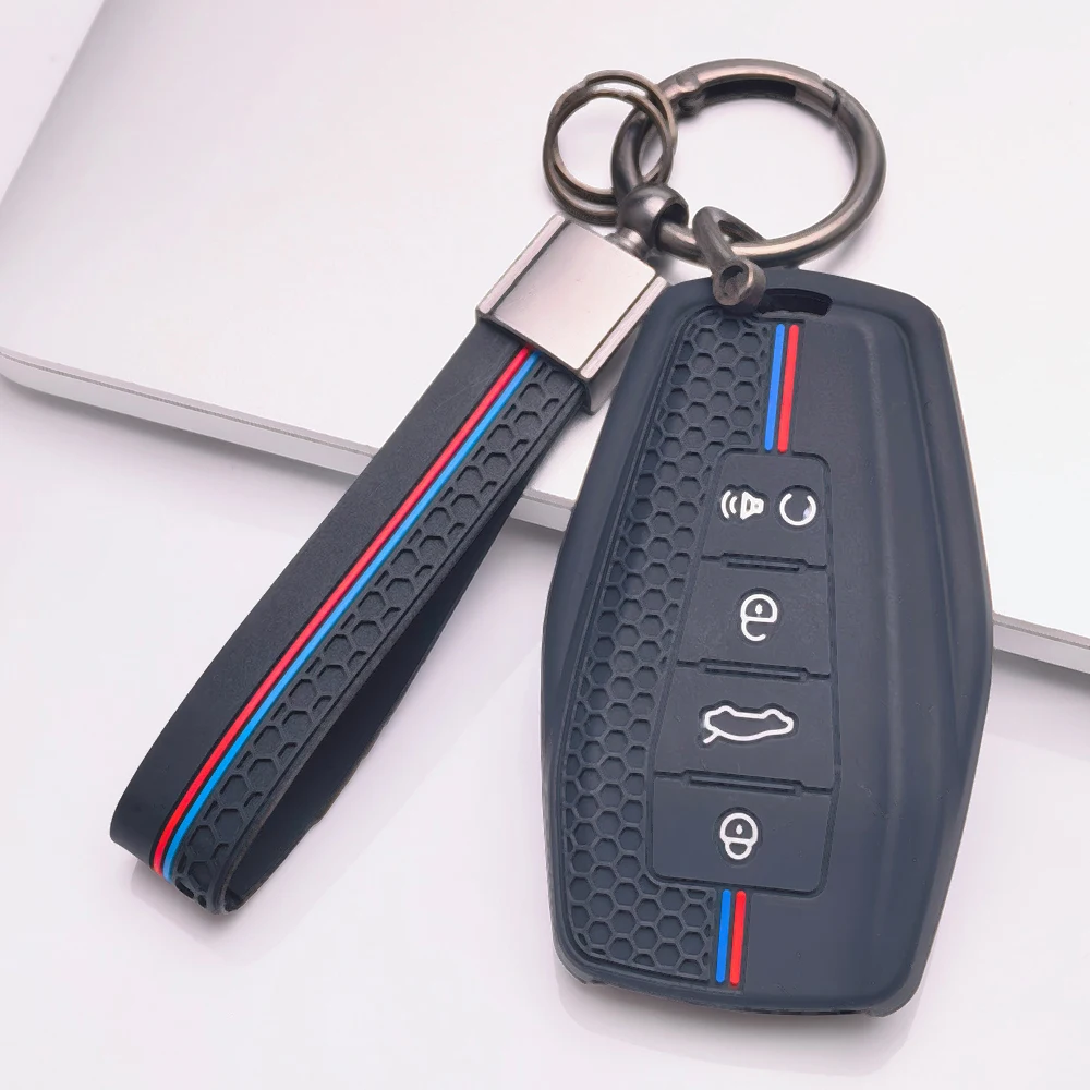 Sport Silicone Keychain Lanyard for Geely Emblem Coolray Emgrand GT GS S Manjaro Atlas Pro Okavango Anti Lost Key Ring Holder