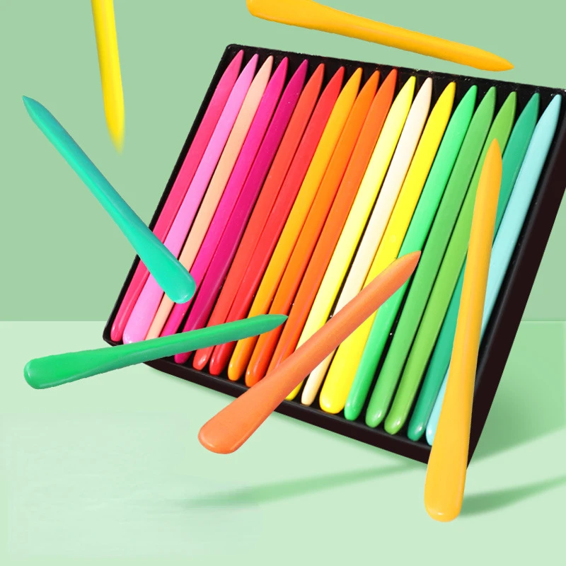 Crayons triangulaires pour enfants, pinceaux de peinture sûrs et non coupés, anciers à huile lavable pour écoliers, 12 couleurs, 24 couleurs, 36 couleurs